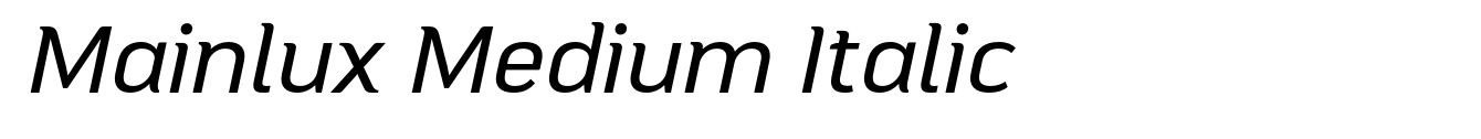 Mainlux Medium Italic